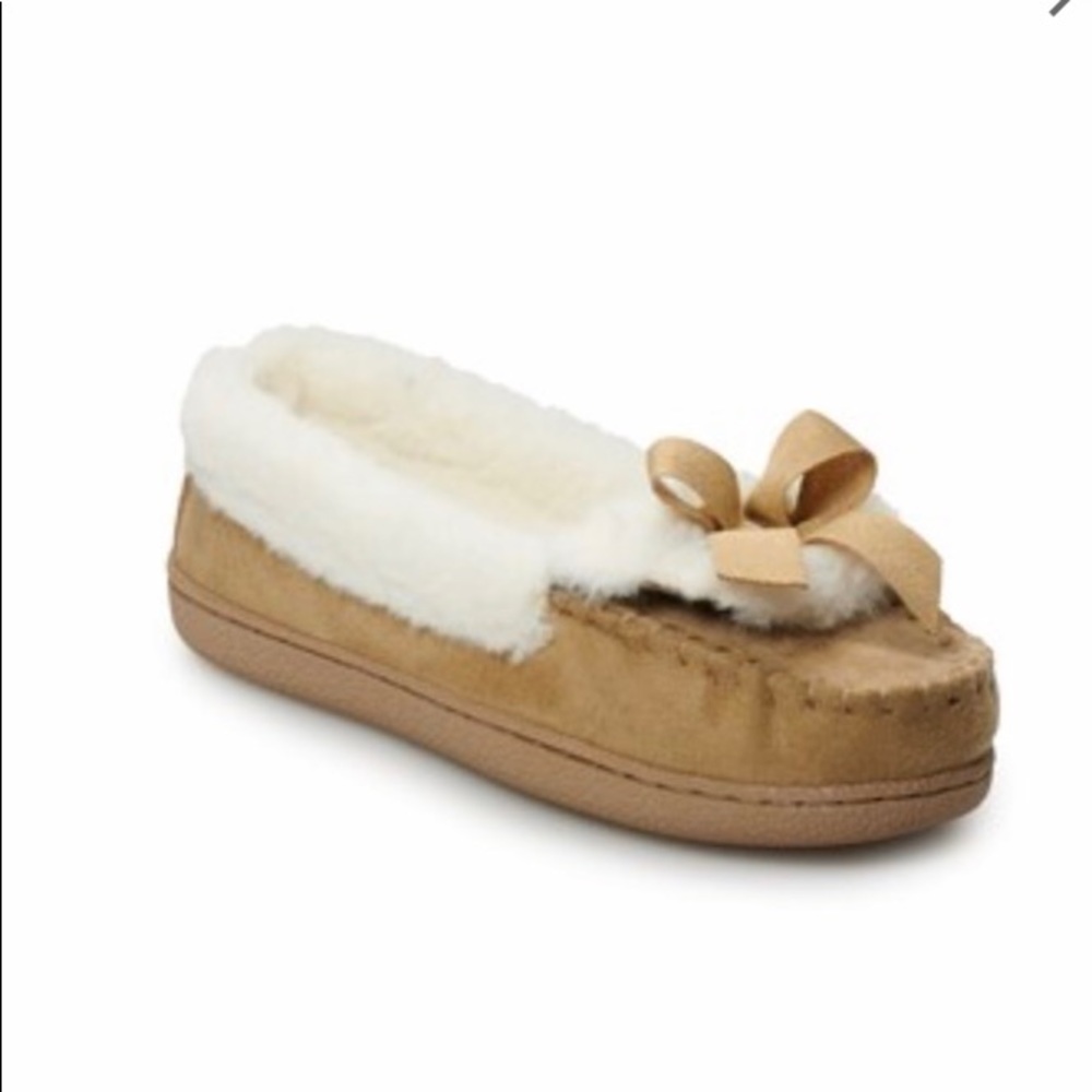 Women’s Sonoma Faux-Fur Lined Microsuede Moccasins - Picture 1 of 5
